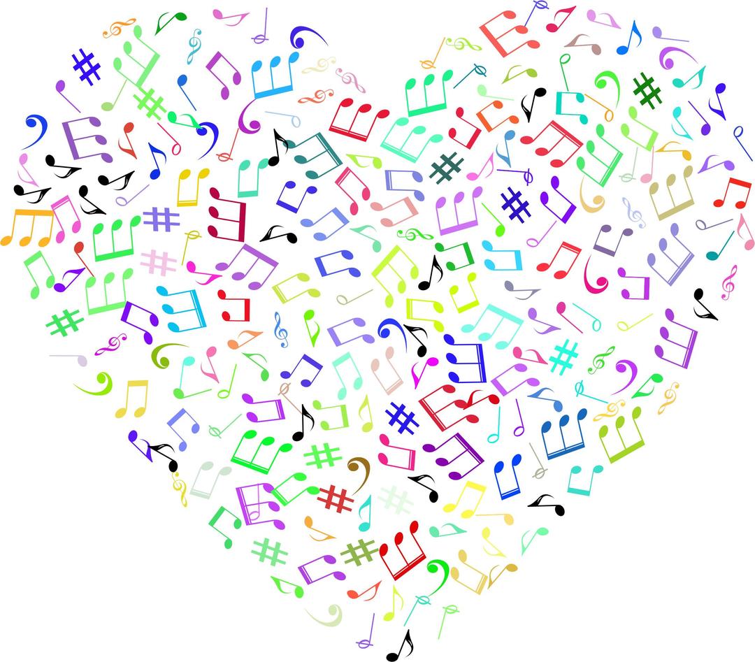 Prismatic Musical Heart 4 png transparent