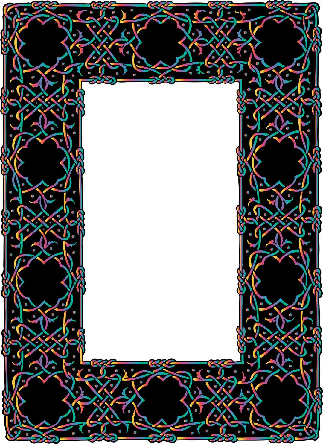 Prismatic Ornate Geometric Frame 2 png transparent