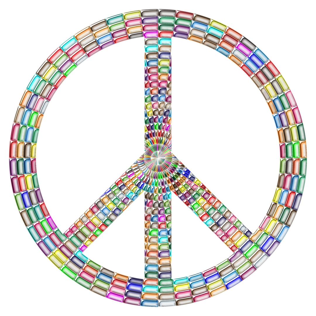 Prismatic Peace Sign Enhanced png transparent