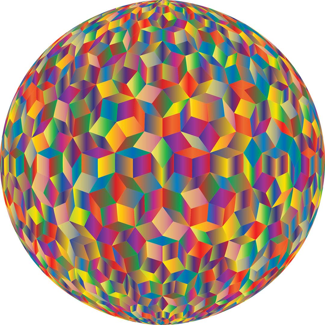 Prismatic Penrose Sphere Variation 5 png transparent