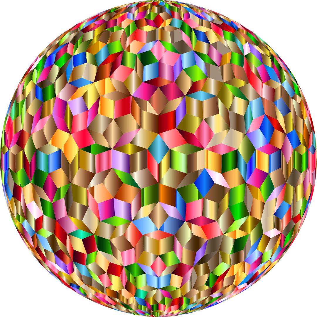 Prismatic Penrose Sphere Variation 7 png transparent