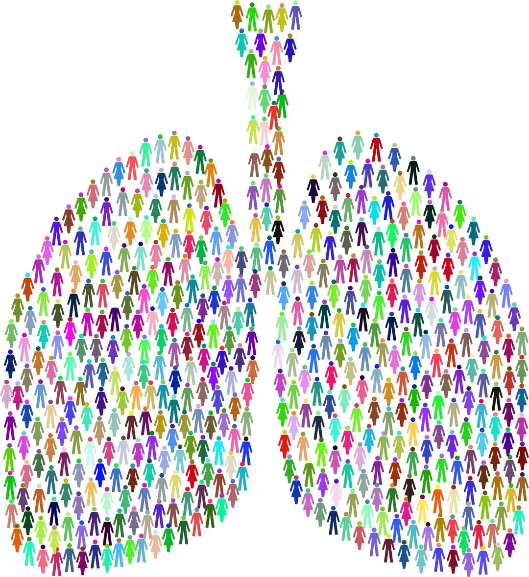 Prismatic People Lungs png transparent