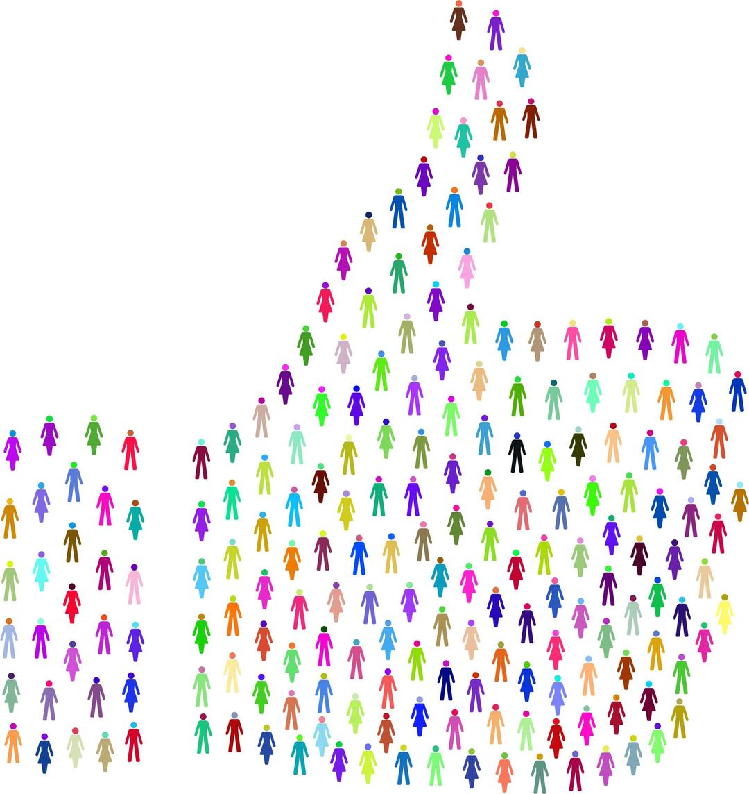 Prismatic People Thumbs Up png transparent