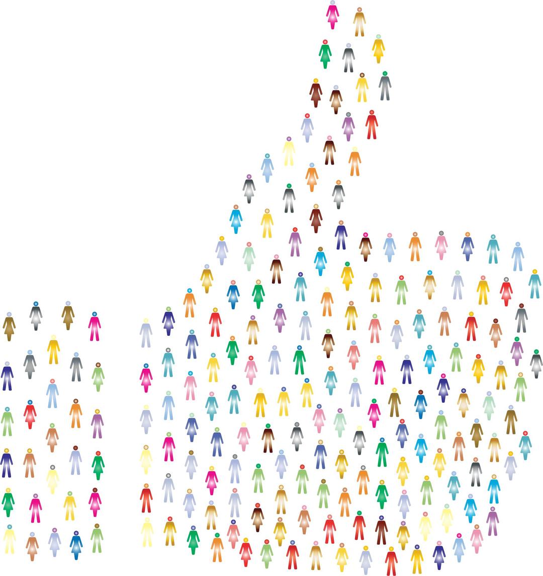 Prismatic People Thumbs Up 2 png transparent
