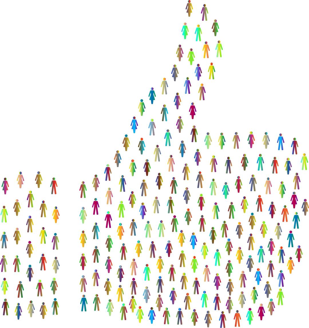 Prismatic People Thumbs Up 3 png transparent