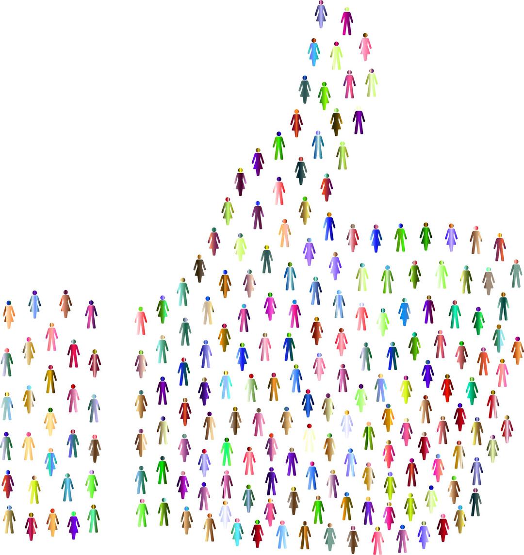 Prismatic People Thumbs Up 4 png transparent