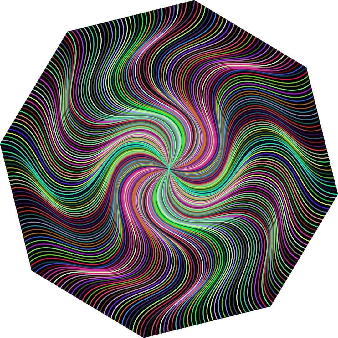 Prismatic Pinwheel Line Art png transparent