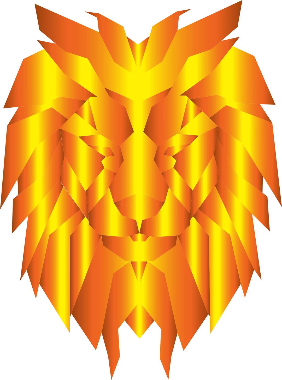 Prismatic Polygonal Lion Face 3 png transparent