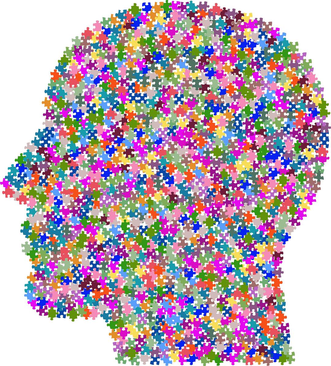 Prismatic Puzzle Head Jittered png transparent