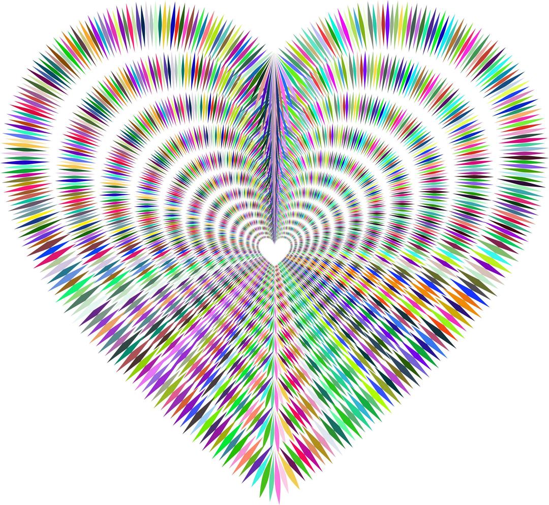 Prismatic Sharp Spiky Heart Tunnel png transparent