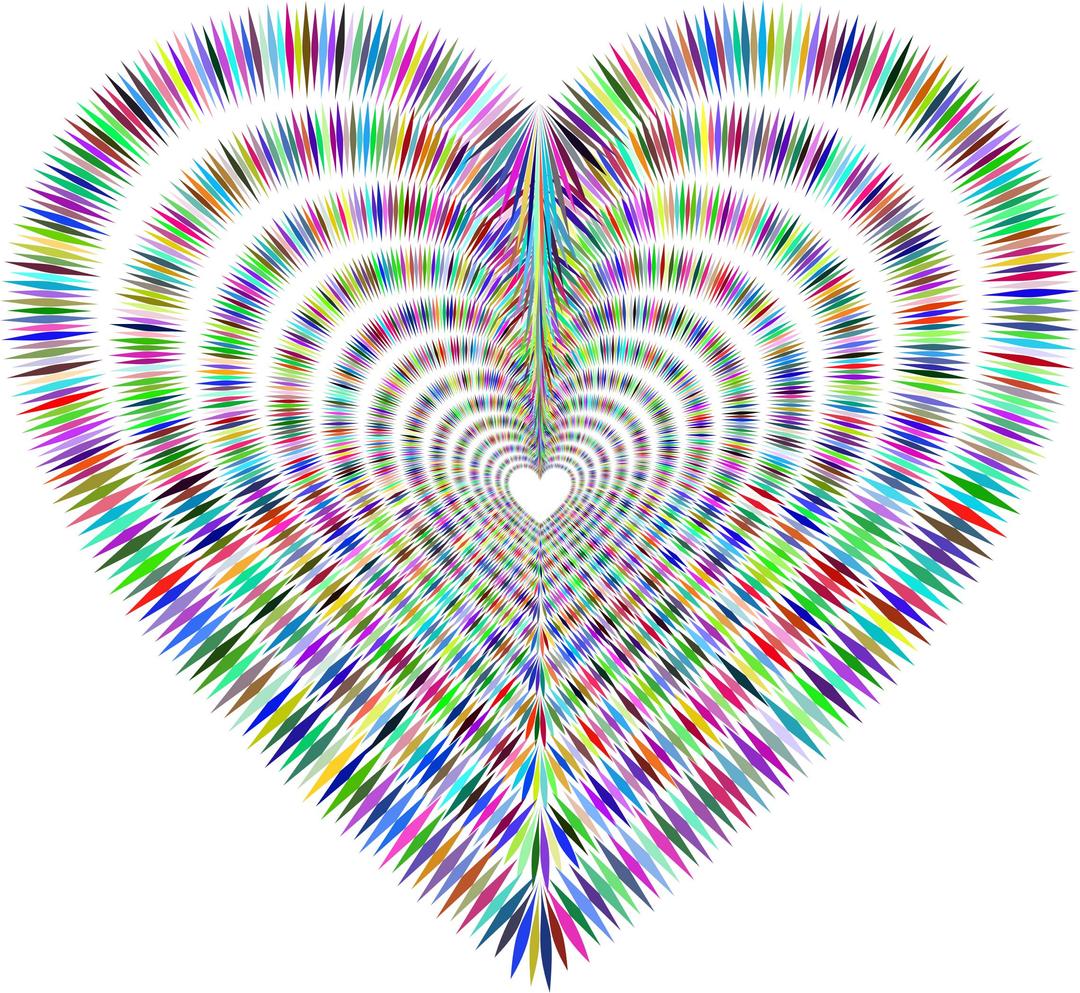 Prismatic Sharp Spiky Heart Tunnel 2 png transparent
