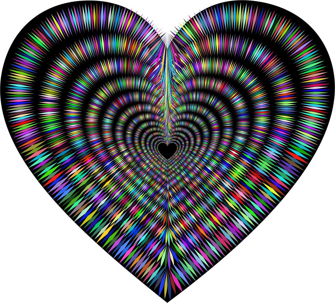 Prismatic Sharp Spiky Heart Tunnel 2 With Background png transparent