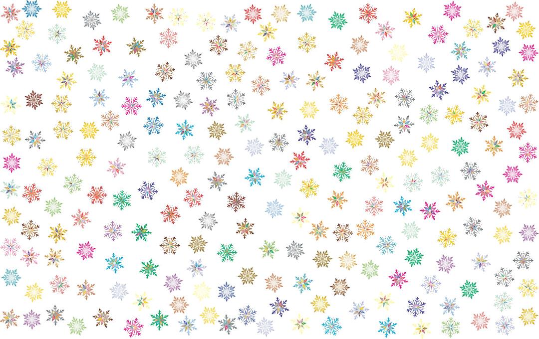 Prismatic Snowflakes Pattern 2 No Background png transparent