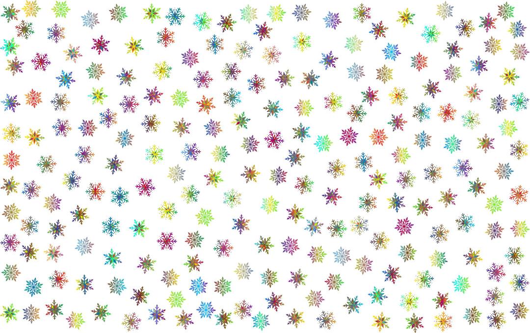 Prismatic Snowflakes Pattern 3 No Background png transparent