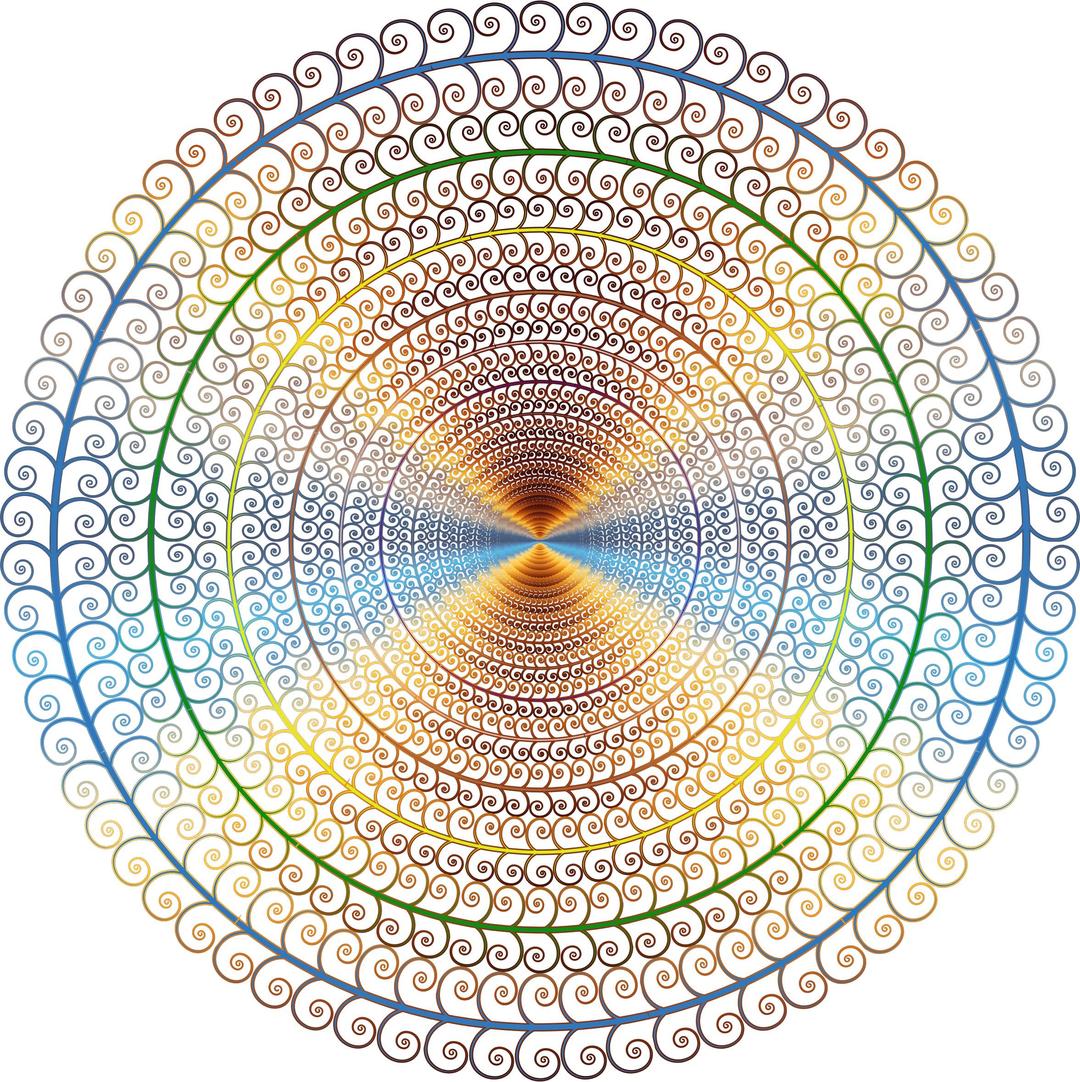 Prismatic Spiral Tree Circle 2 No Background png transparent