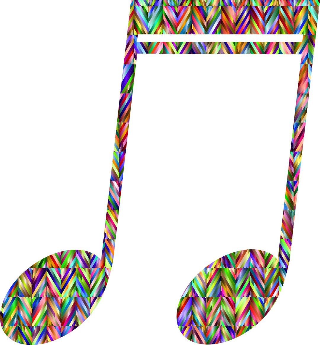 Prismatic Strips Musical Note png transparent