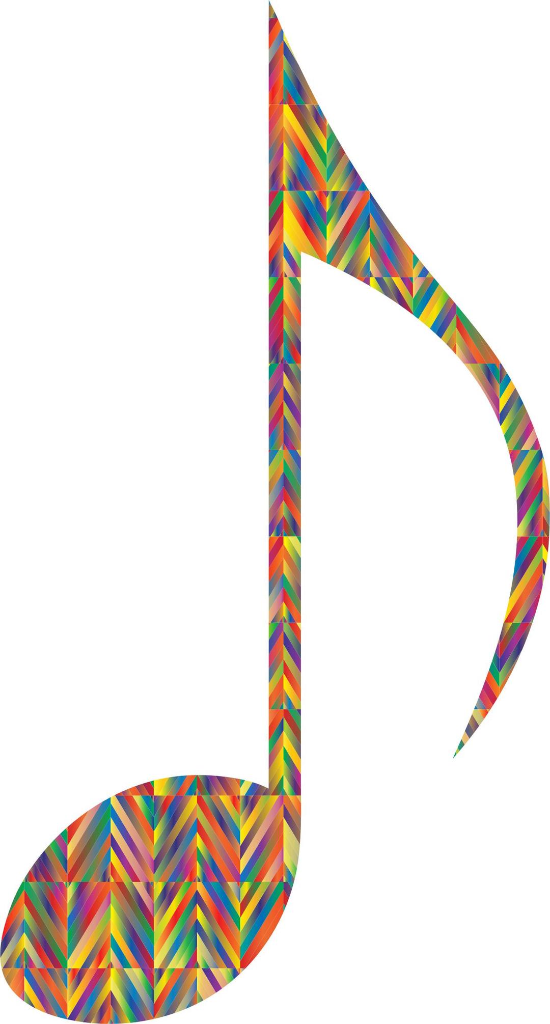 Prismatic Strips Musical Note 2 png transparent