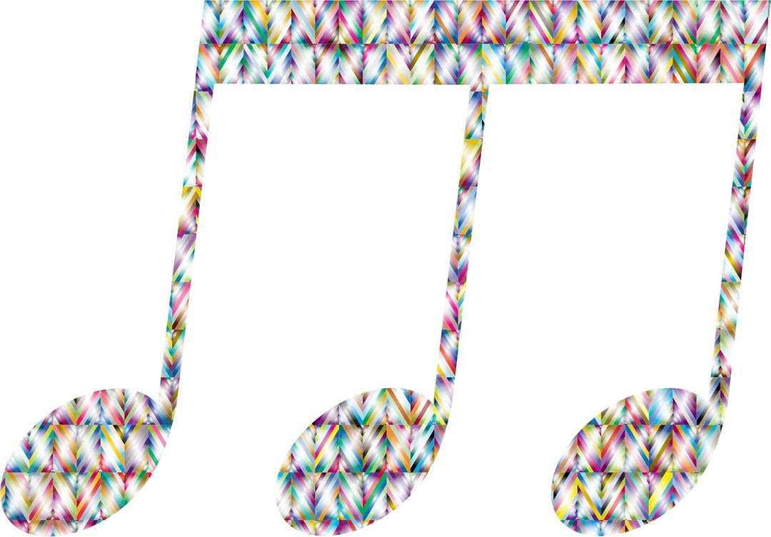 Prismatic Strips Musical Note 3 png transparent