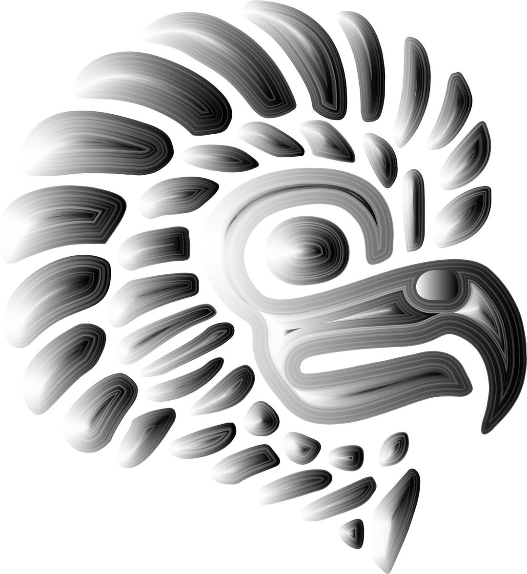 Prismatic Stylized Mexican Eagle Silhouette 4 png transparent
