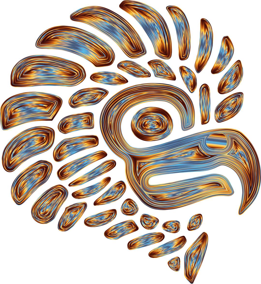 Prismatic Stylized Mexican Eagle Silhouette 9 png transparent