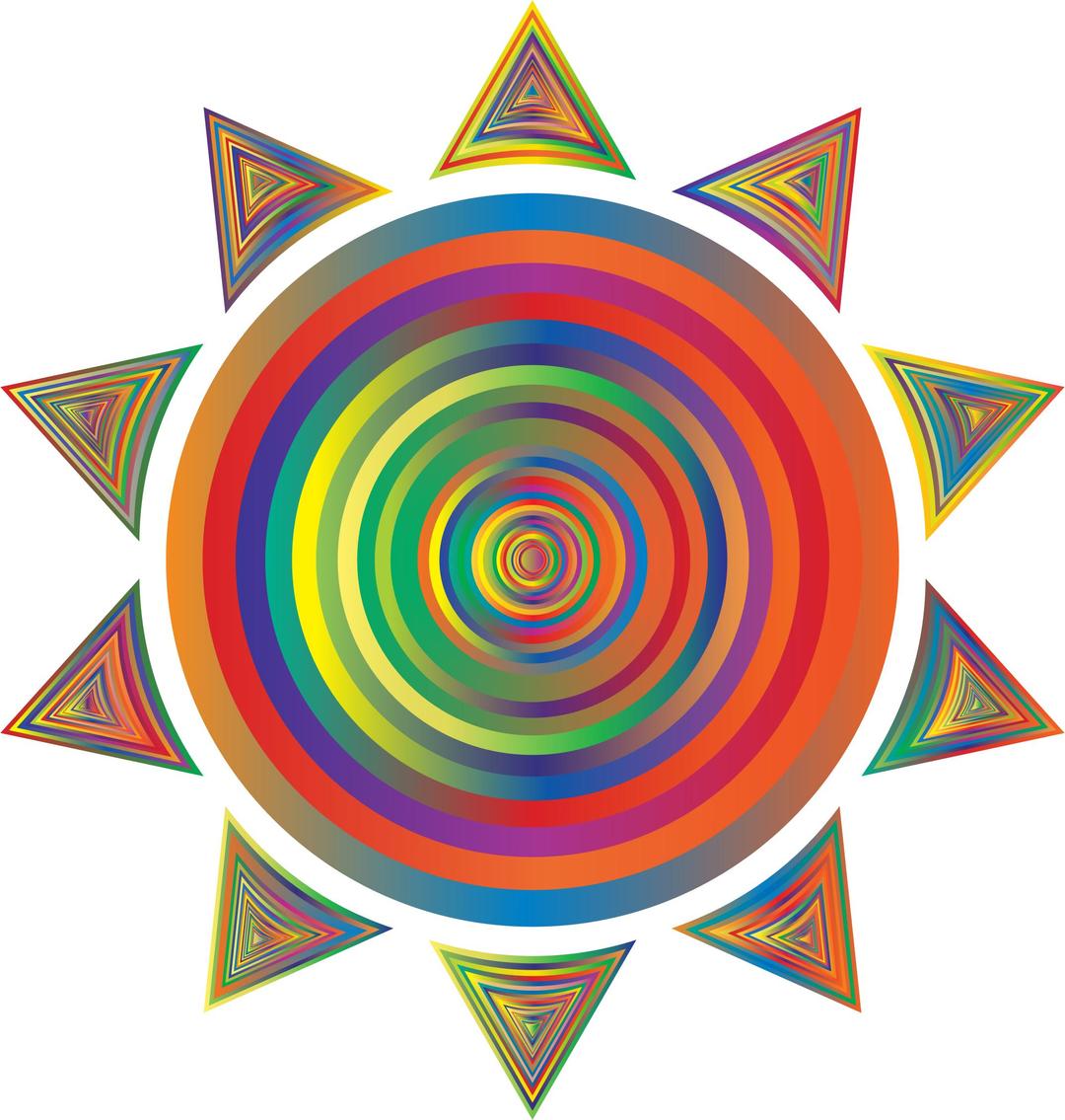 Prismatic Sun Icon Variation 2 png transparent
