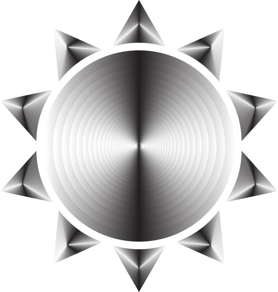 Prismatic Sun Icon Variation 3 png transparent