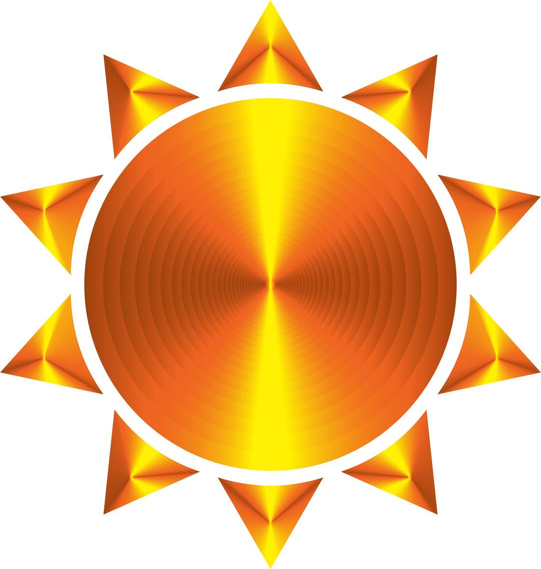 Prismatic Sun Icon Variation 5 png transparent
