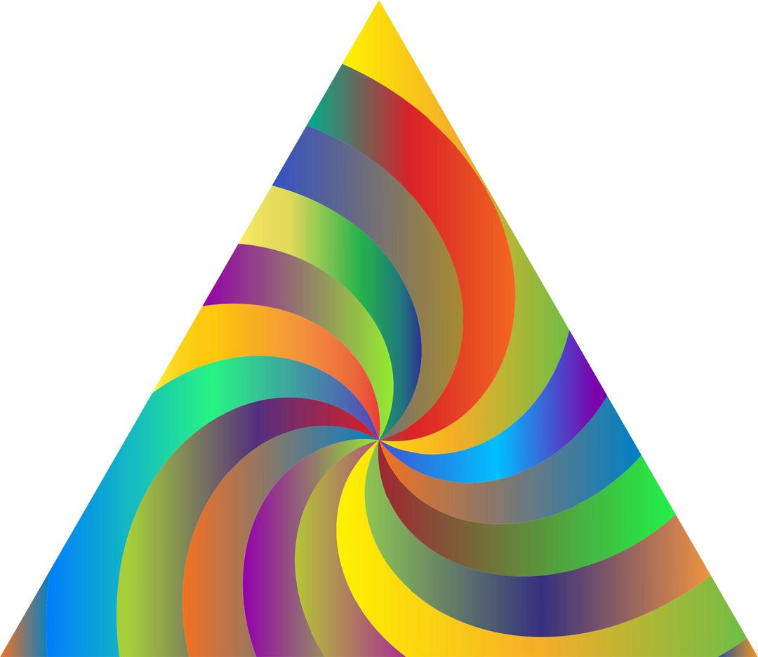 Prismatic Swirly Triangle png transparent