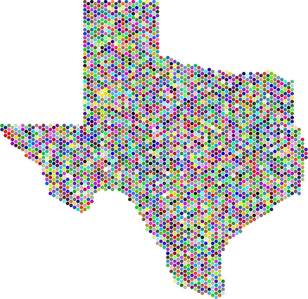 Prismatic Texas Hexagonal Mosaic png transparent