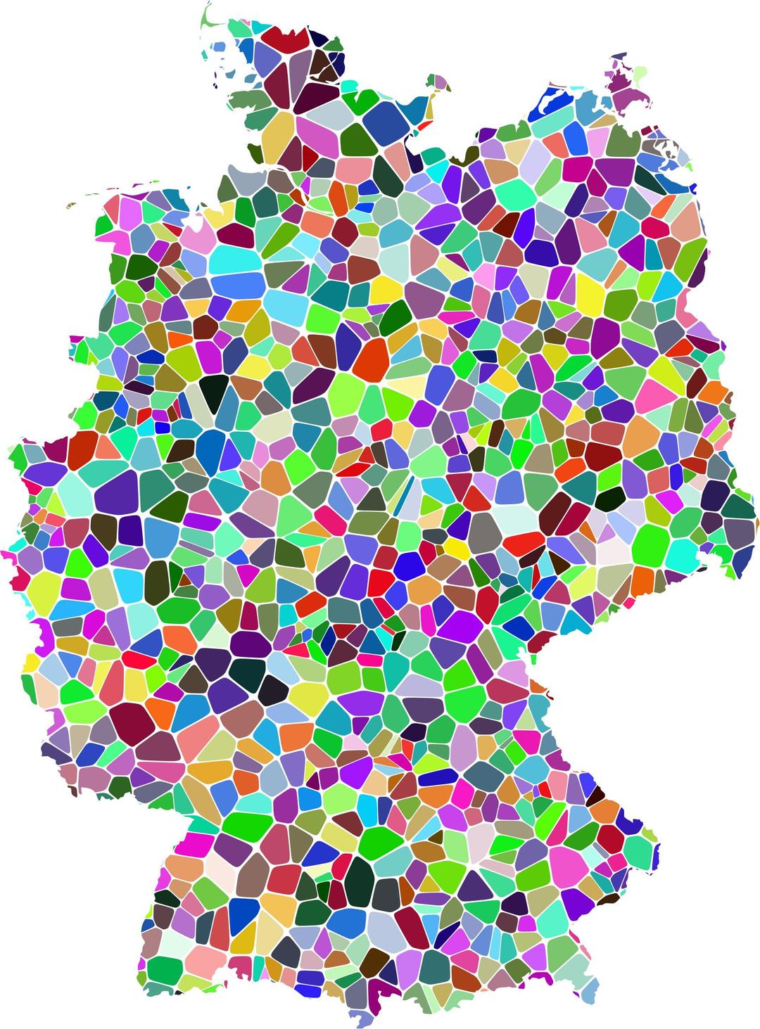 Prismatic Tiled Germany Map png transparent