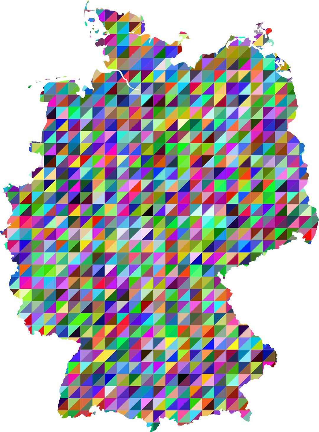 Prismatic Triangles Germany Map png transparent