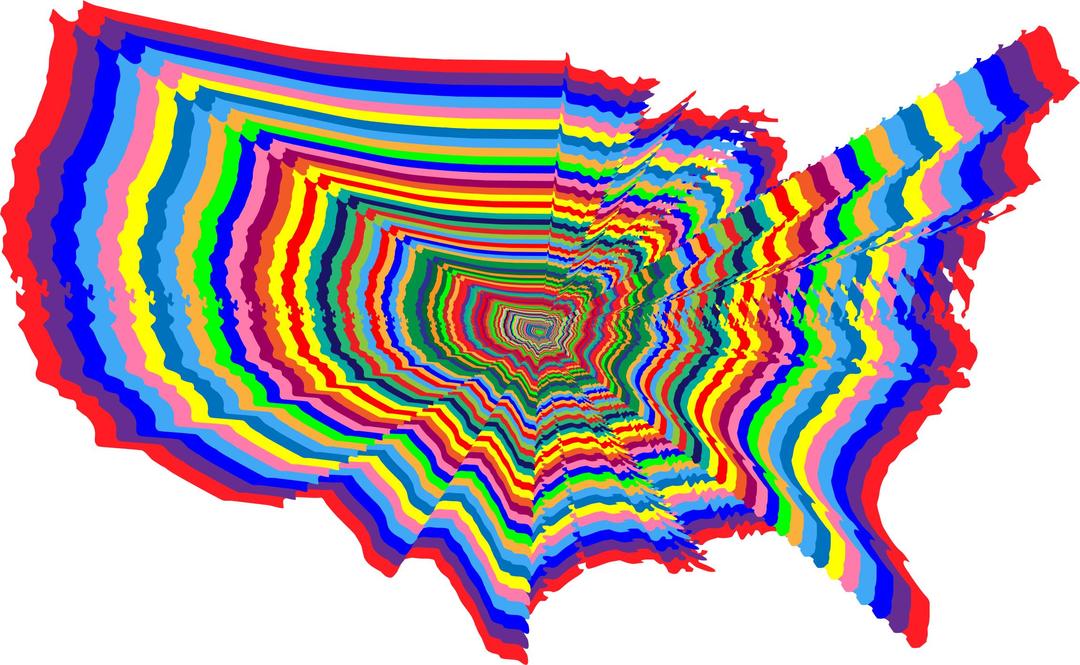 Prismatic US Map Outline Zoom 2 png transparent