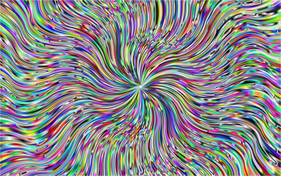 Prismatic Waves Starburst Psychedelic png transparent
