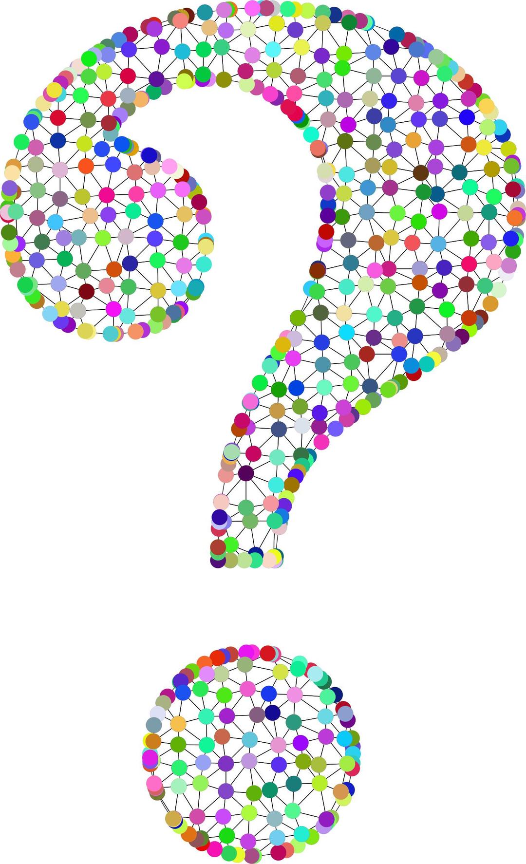 Prismatic Wireframe Question Mark png transparent