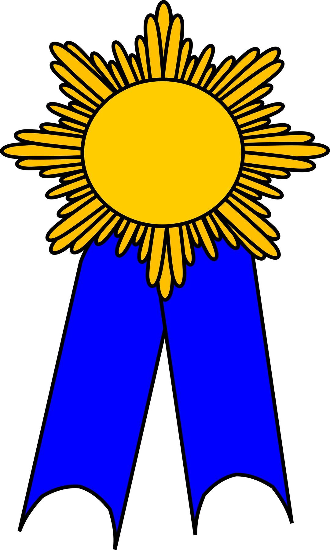 prize ribbon blue and gold png transparent