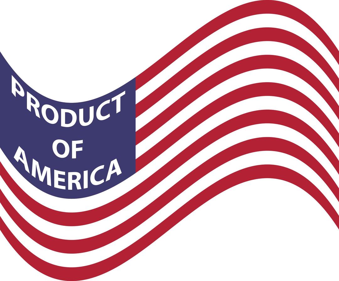 Product Of America Wavy Flag png transparent