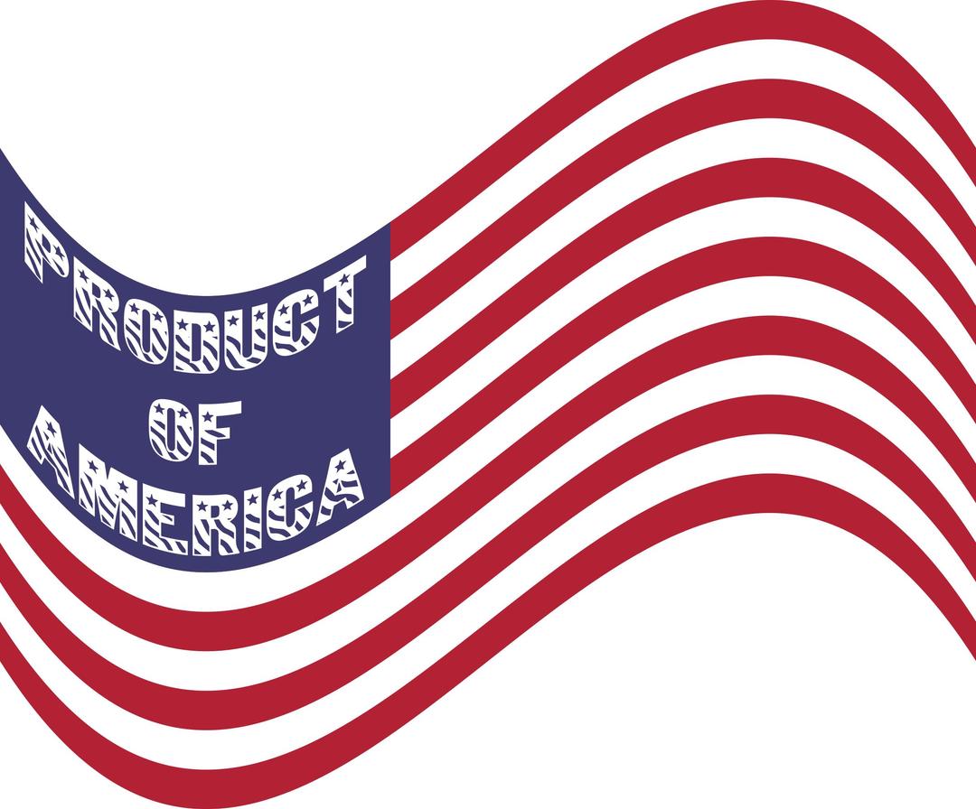 Product Of America Wavy Flag Variation 3 png transparent