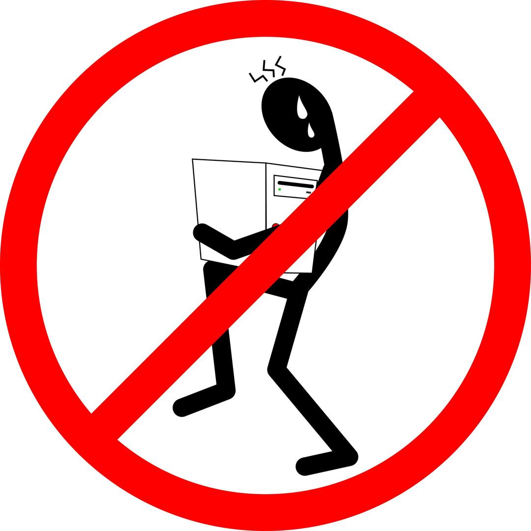 Prohibido cargar computadoras png transparent