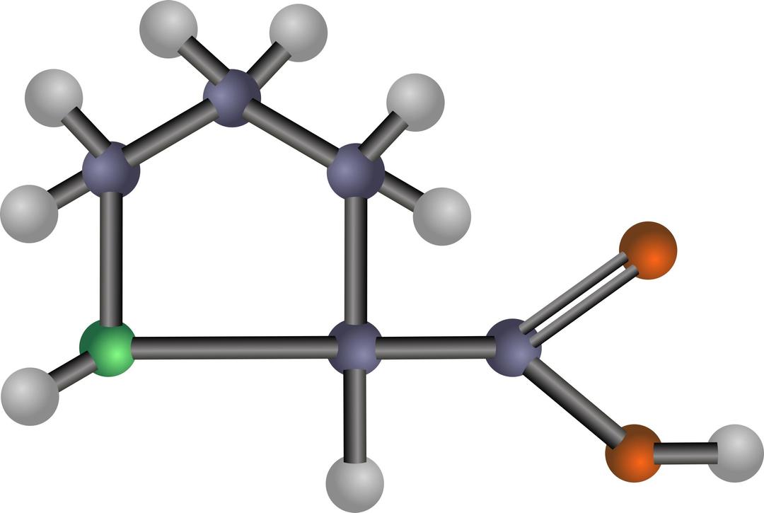 Proline (amino acid) png transparent