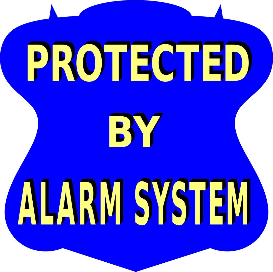 Protected by Alarm system sign 2 png transparent
