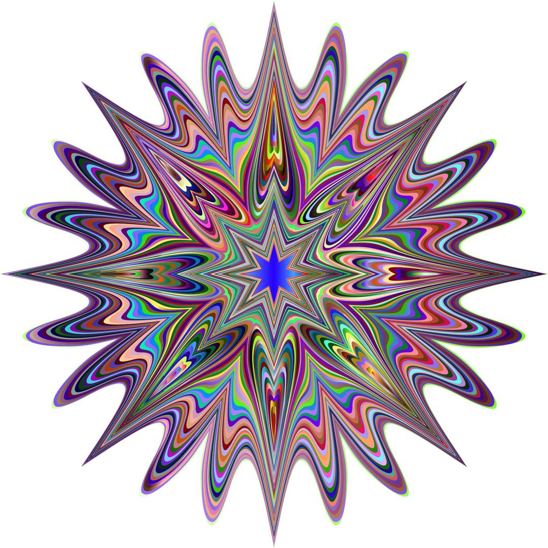 Psychedelic Chromatic Star png transparent