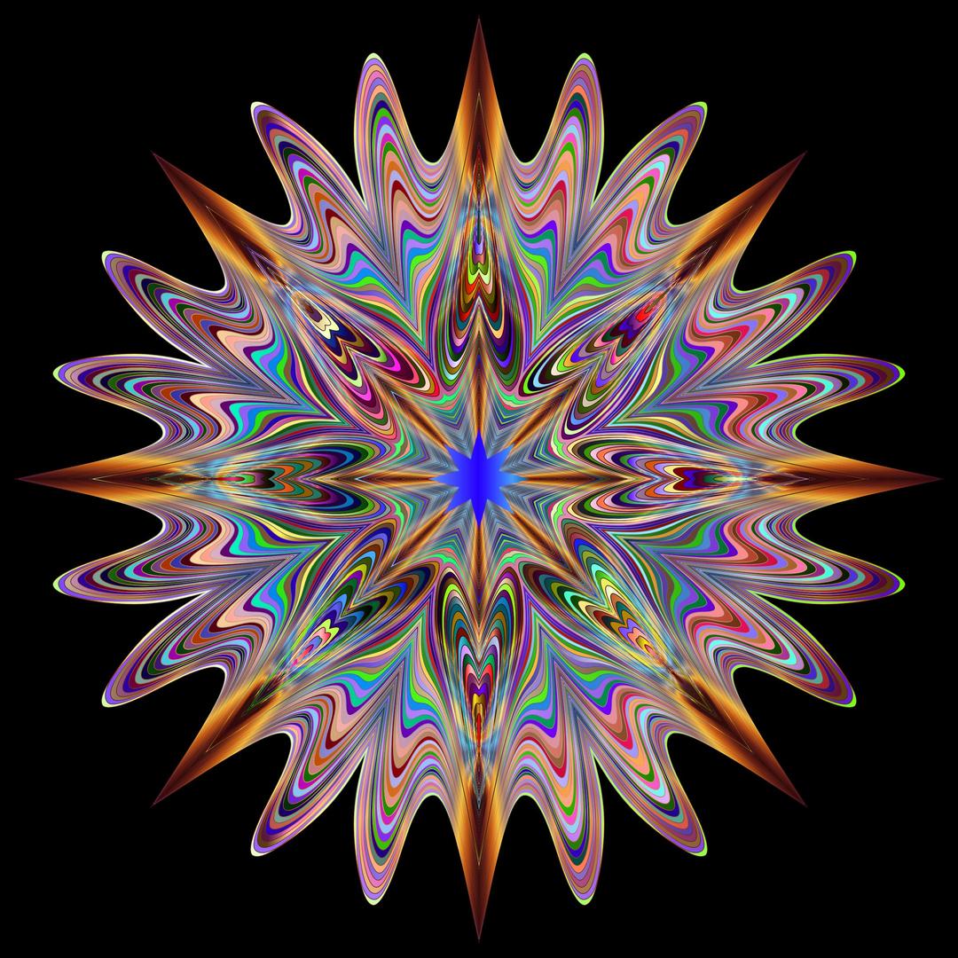 Psychedelic Chromatic Star 2 png transparent