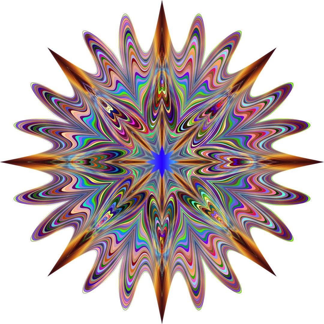 Psychedelic Chromatic Star 2 No Background png transparent
