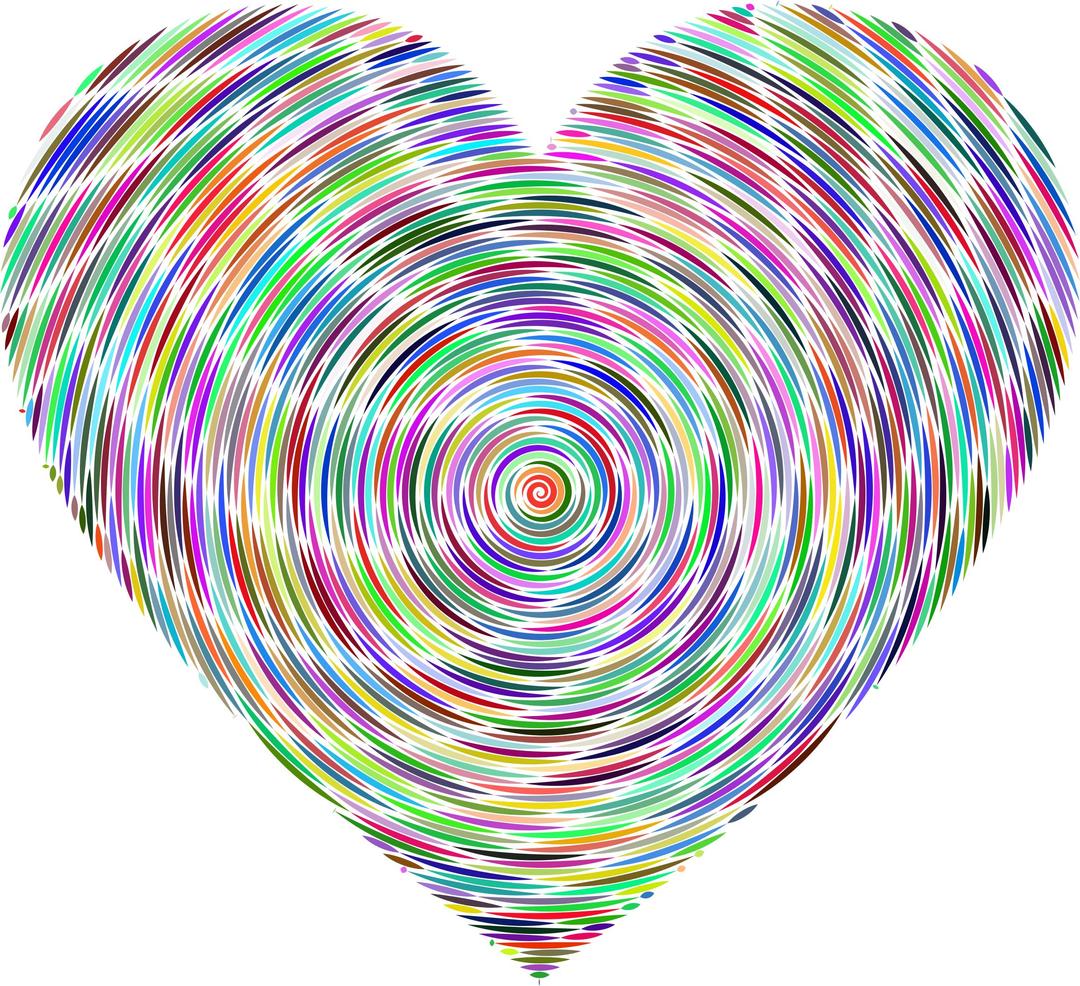 Psychedelic Concentric Heart 2 png transparent