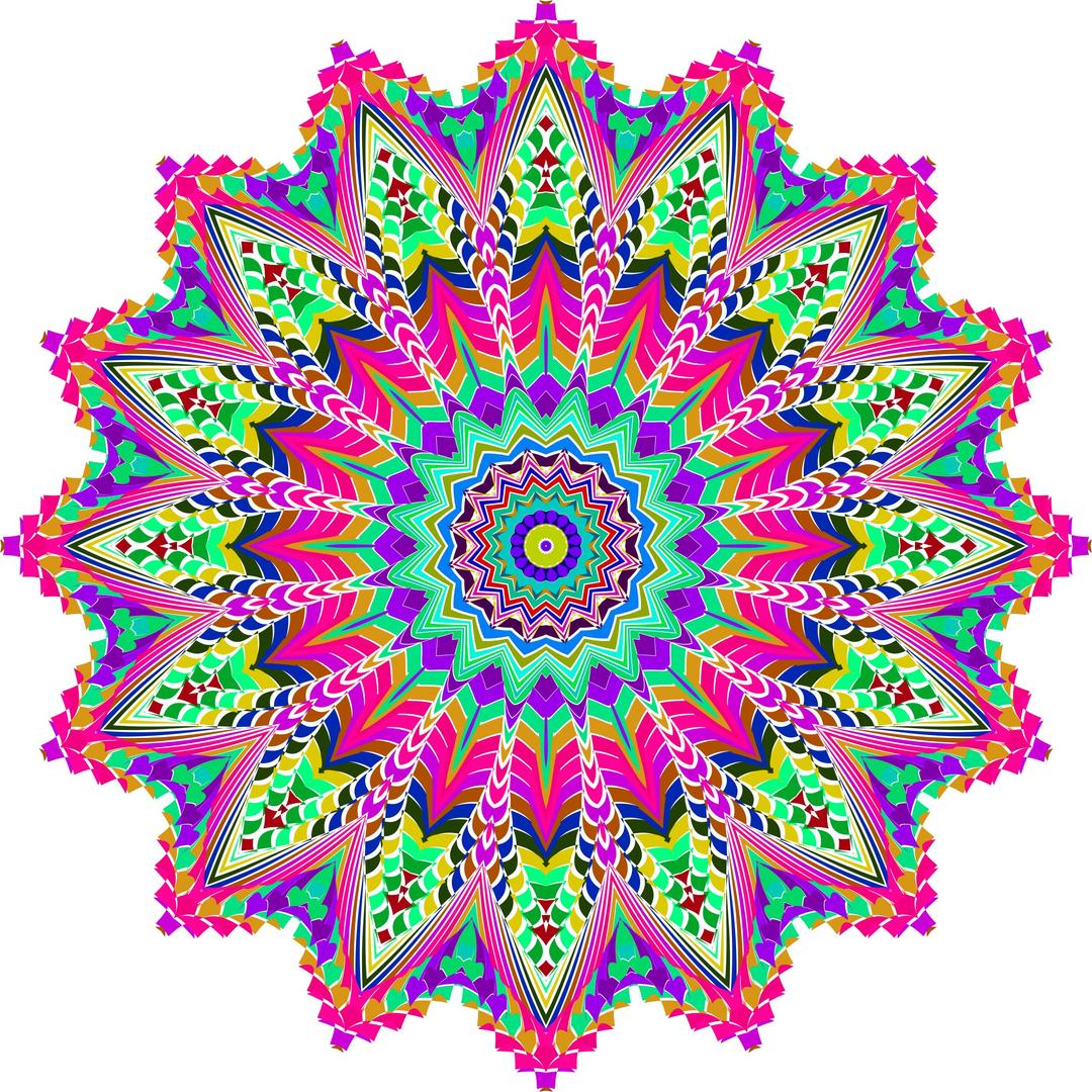 Psychedelic Geometric Star 3 png transparent