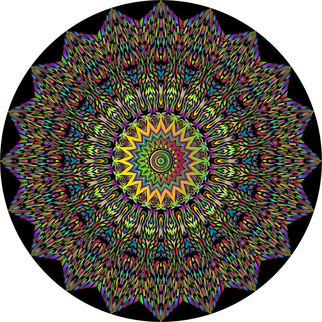 Psychedelic Mandala png transparent