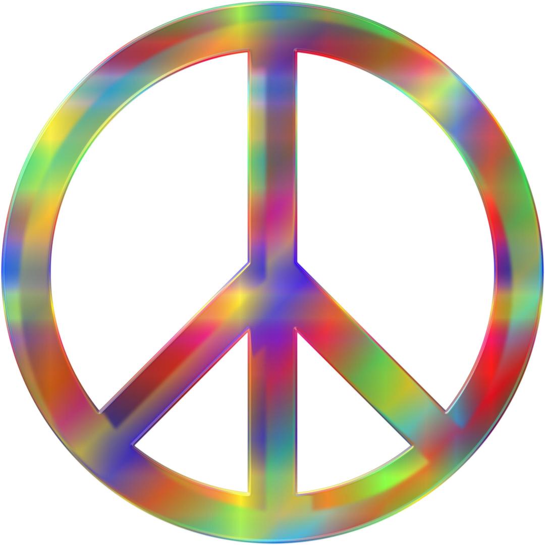Psychedelic Peace Sign png transparent