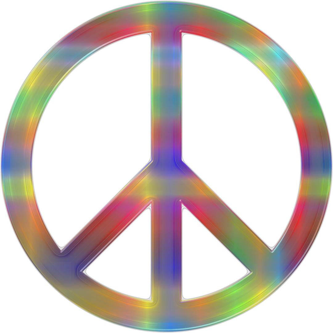 Psychedelic Peace Sign 2 png transparent