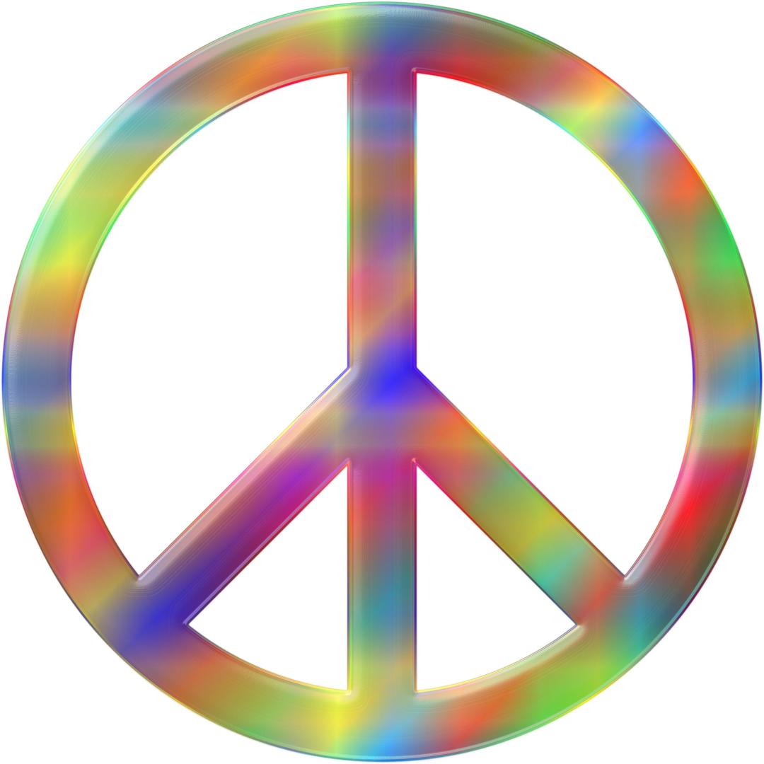 Psychedelic Peace Sign 3 png transparent