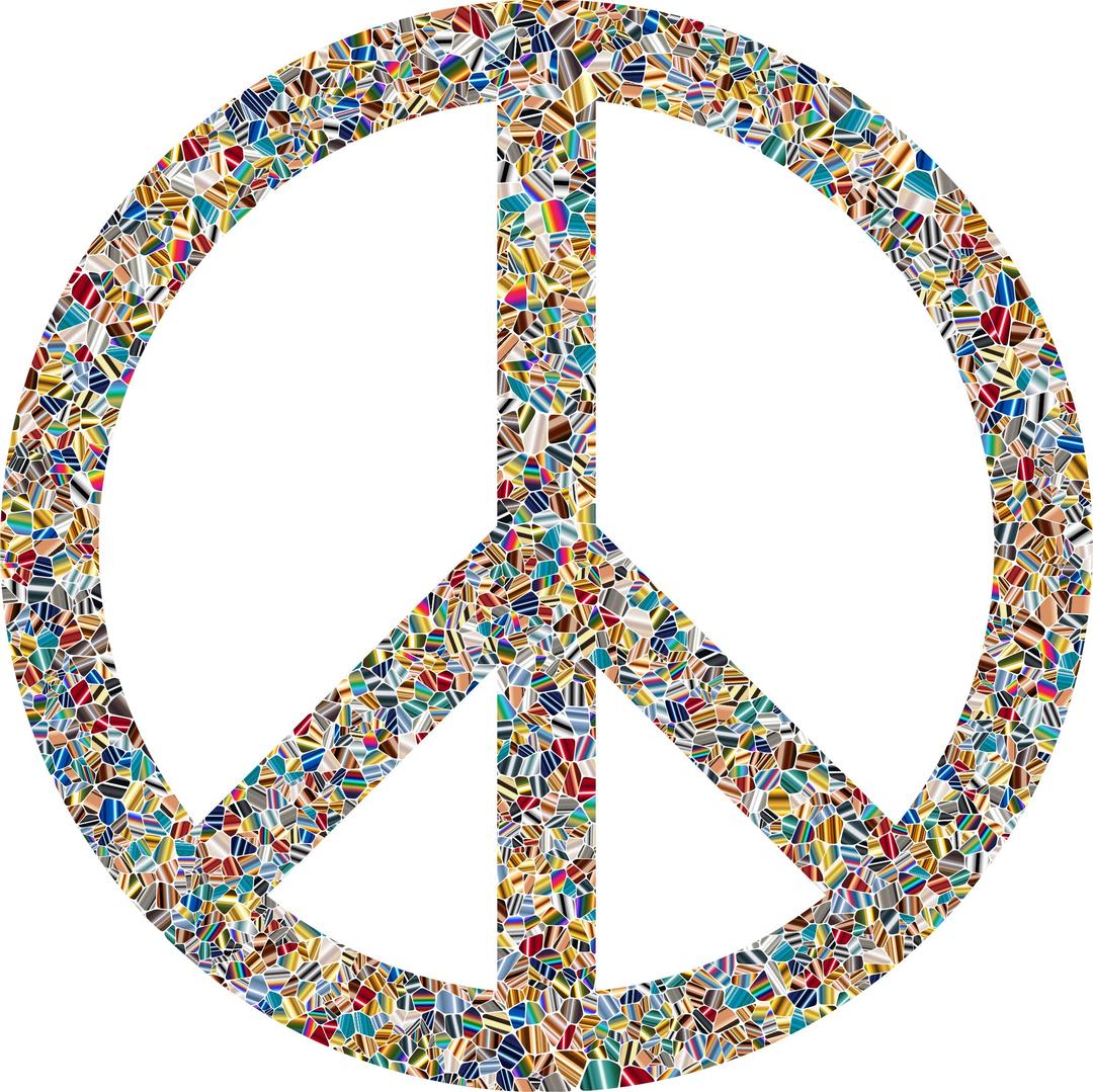 Psychedelic Tiled Peace Sign png transparent
